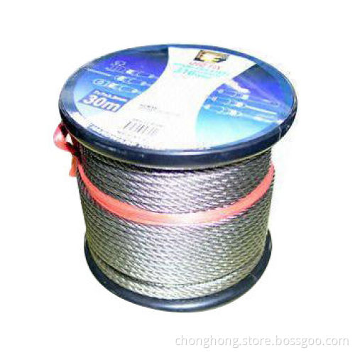 Stainless Steel Wire Rope, 1 x 7, 1 to 3mm Control Cable/Available in AISI 304 and AISI316 Standards
